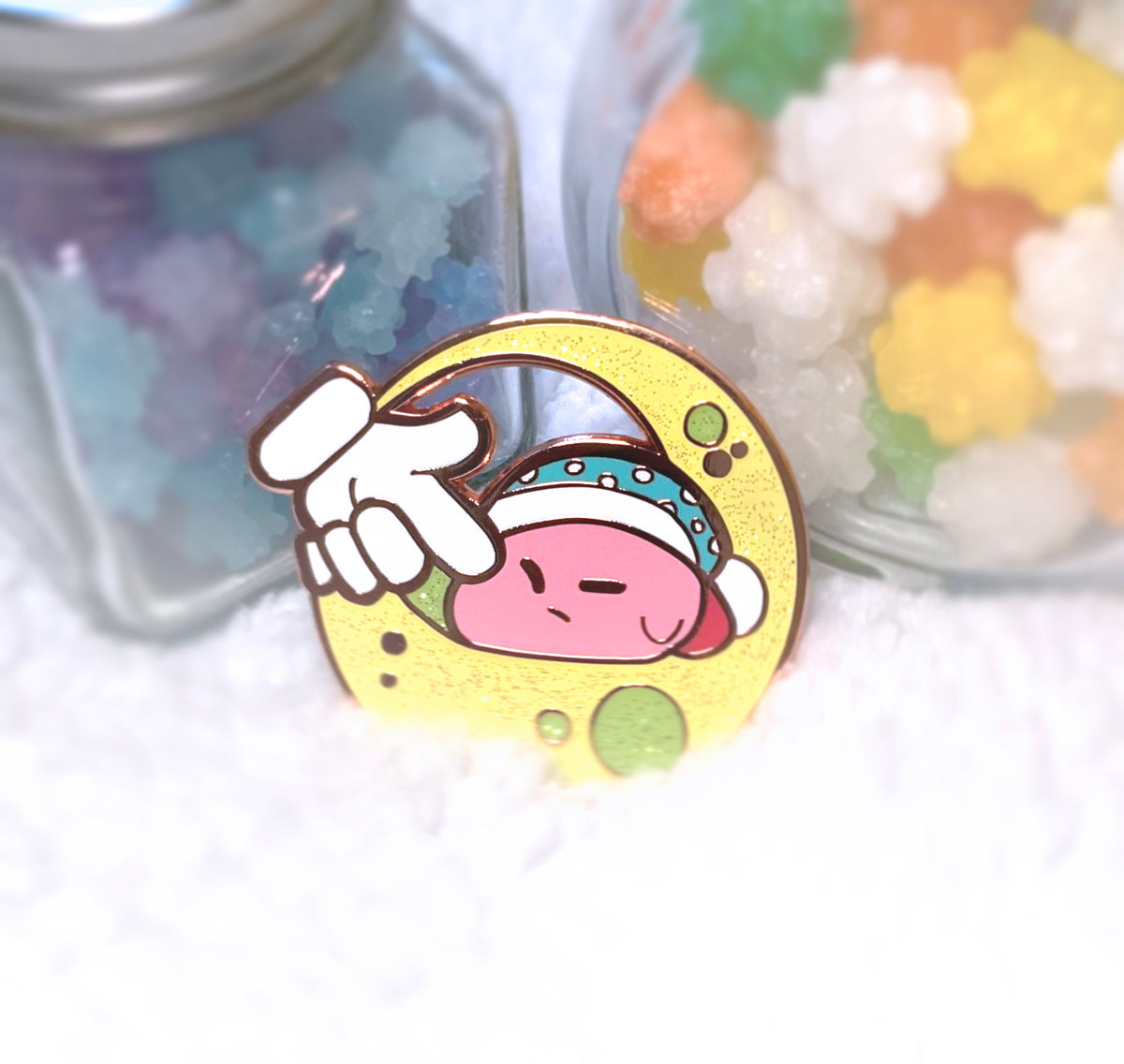 Pink Puff Dream Enamel Pin