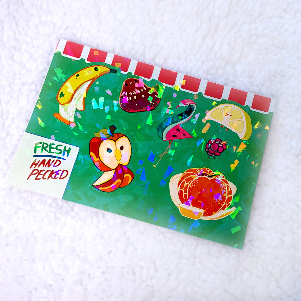 Fruit Flock Sticker Sheet